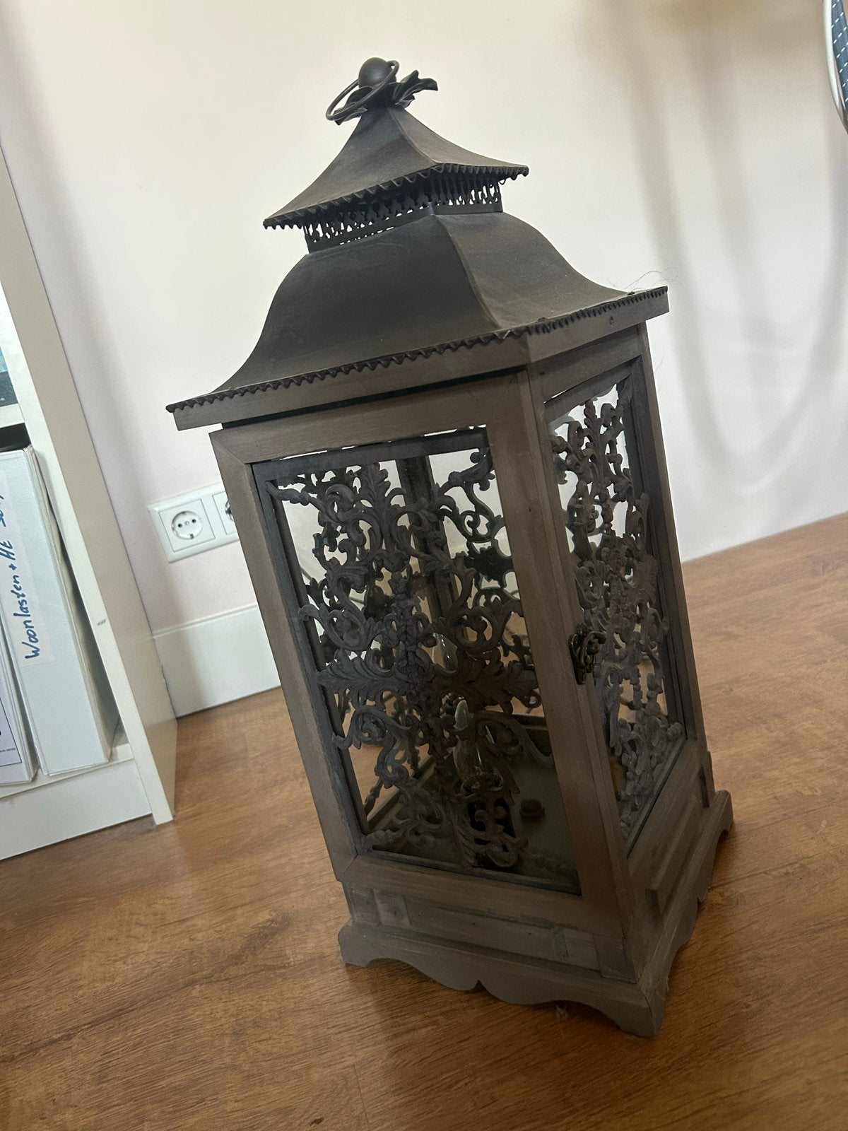 Mooie kandelaar lamp - 55x25x25 cm, Huis en Inrichting, Overige merken, Gebruikt, E14 (klein), Bruin