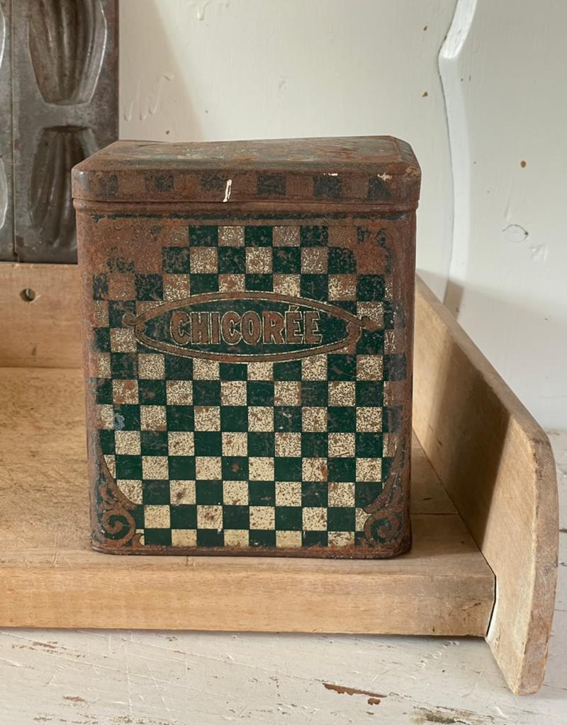 Brocante oud Frans CHICOREE blik, Ophalen of Verzenden