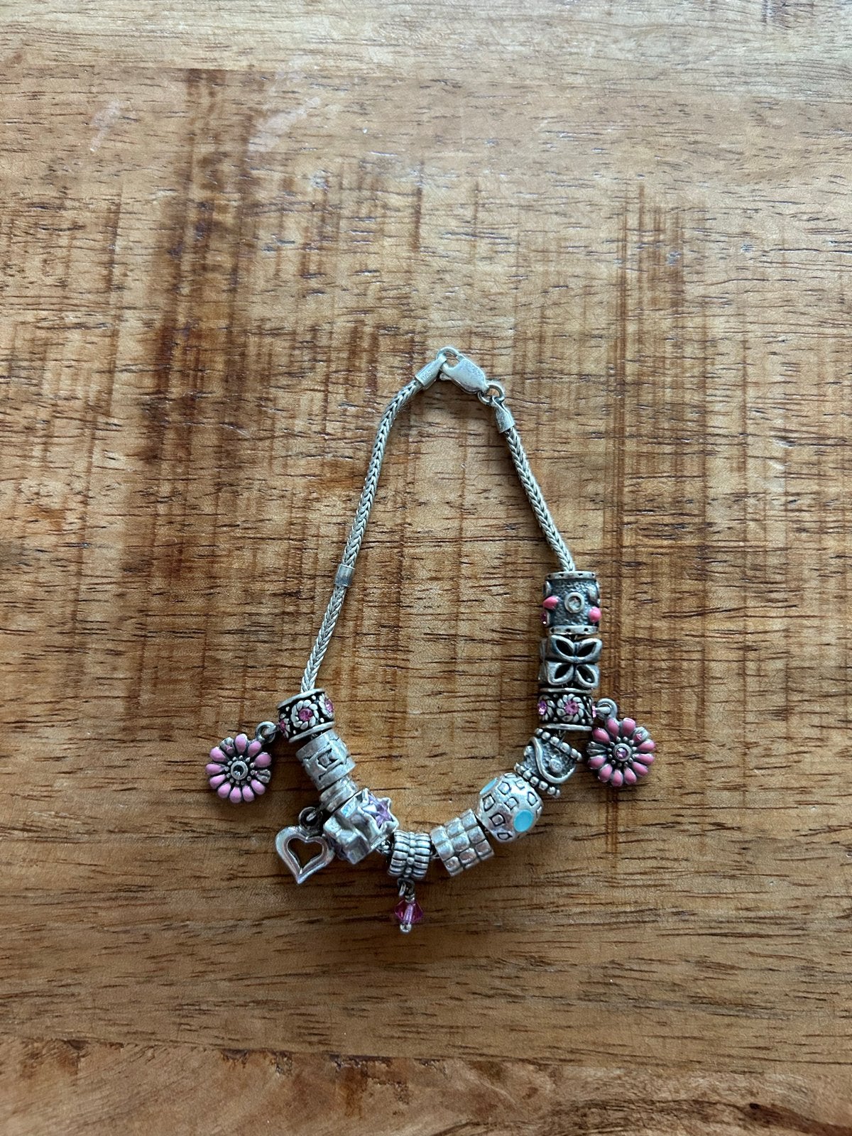 Lucardi bedelarmband van echt zilver, Sieraden, Tassen en Uiterlijk, Verzenden, Gebruikt, Zilver, Met bedels of kralen
