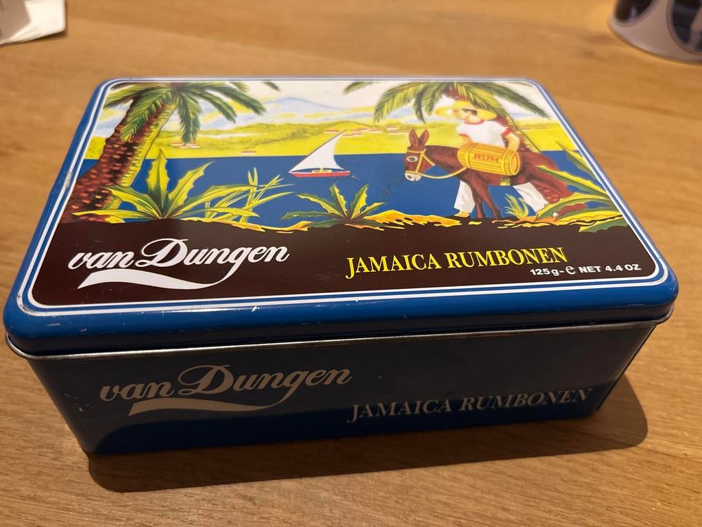 Vintage Van Dungen Jamaica Rumbonen Blik, Verzamelen, Ophalen of Verzenden, Gebruikt, Overige, Overige merken