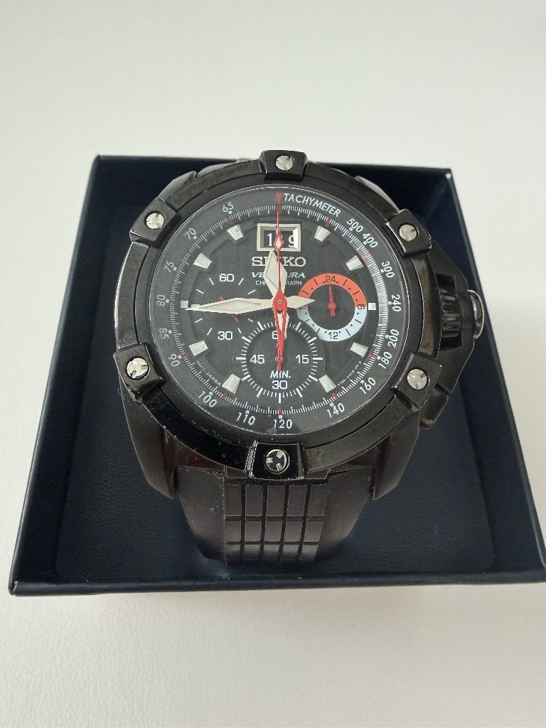 Horloge Seiko Velatura Chrono, Seiko, Staal, Polshorloge, Overige materialen