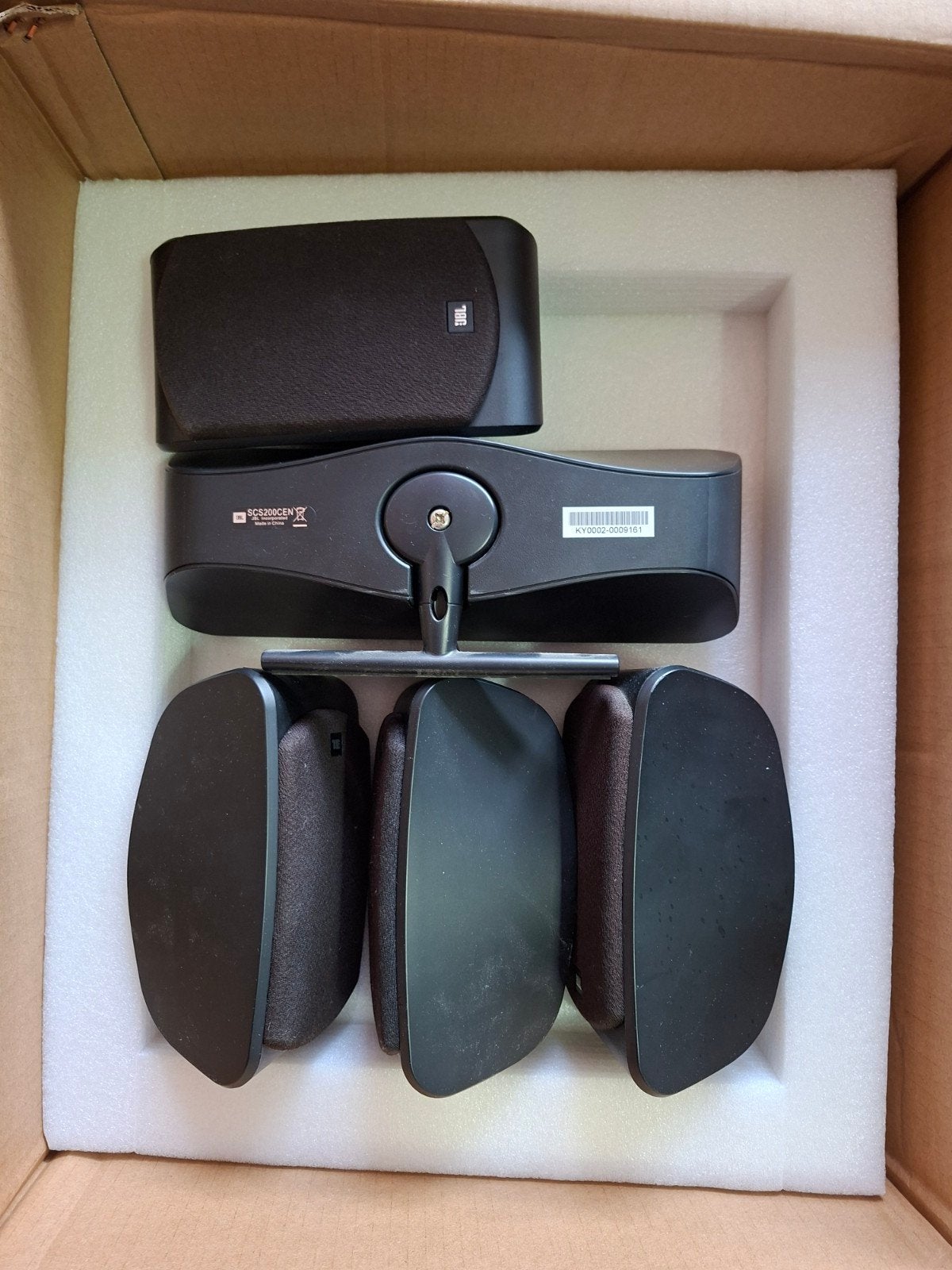 JBL Speakerset met subwoofer en 2 standaarden, Ophalen, Gebruikt, JBL, Speakerset