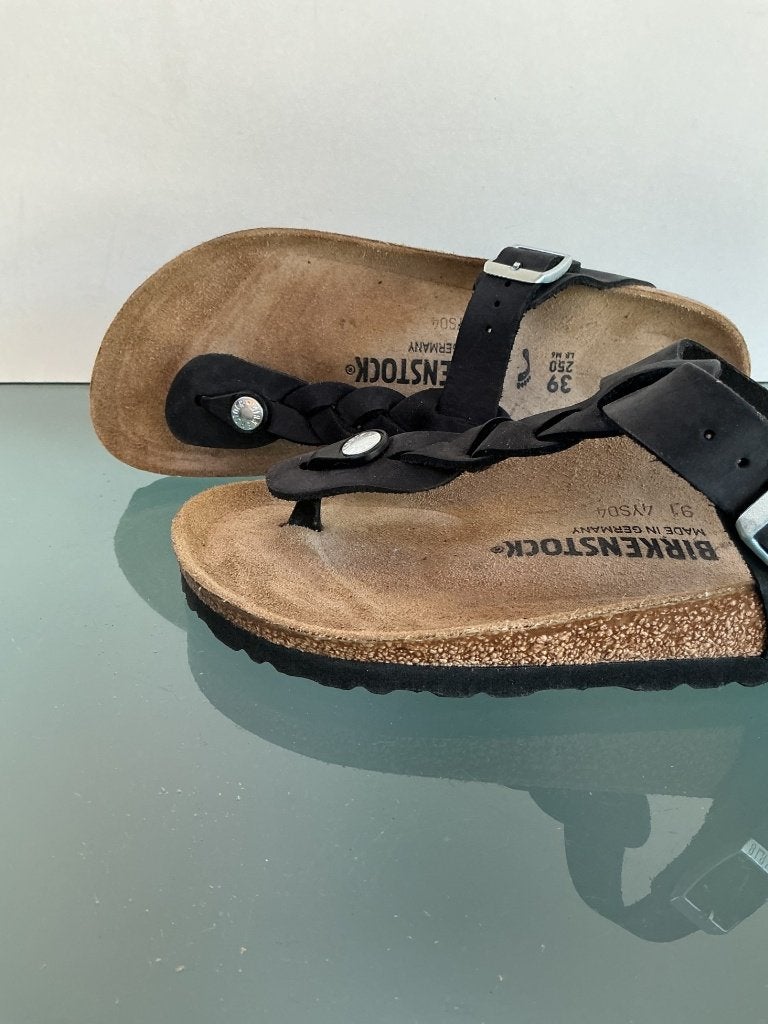 Birkenstock 39 | Gizeh Braided | zwart |Gratis verzenden, Kleding | Dames, Slippers, Verzenden, Zwart, Nieuw