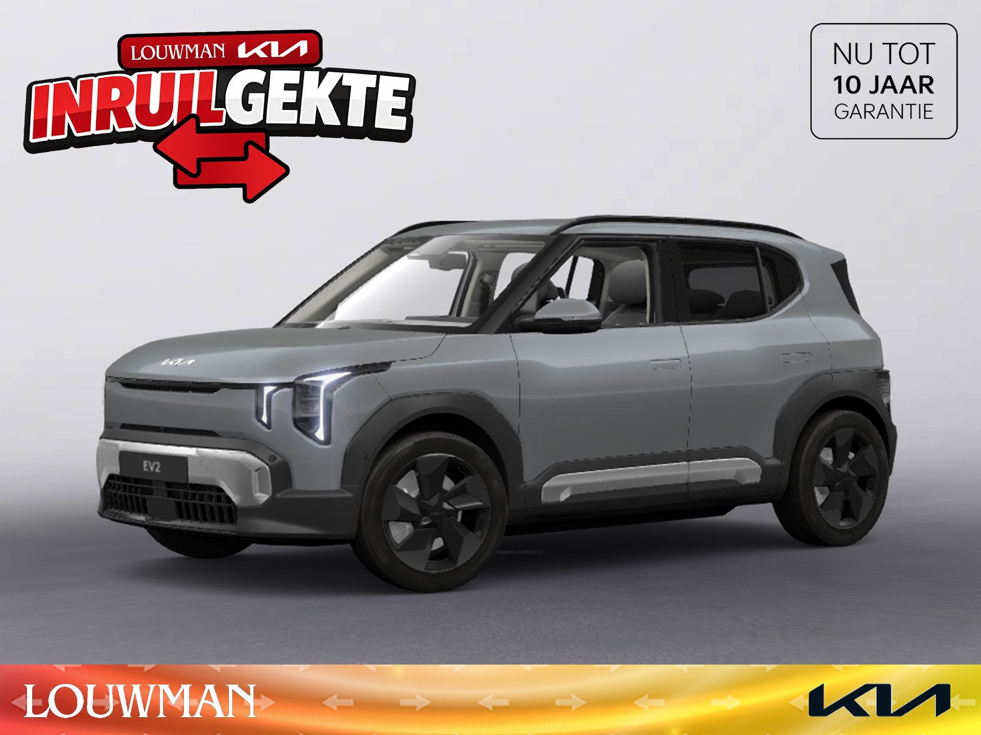 Kia EV2 Plus Advanced 42.2 kWh * Voorraadvoordeel inclusief, Auto's, Stof, SUV of Terreinwagen, Zilver of Grijs, Te koop
