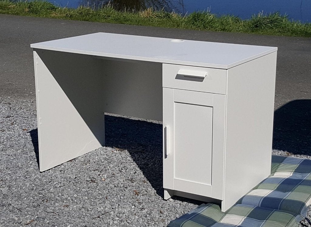 bureau met los opzetstuk, Huis en Inrichting, Bureaus, Ophalen, Gebruikt, Scandinavisch, 65 cm