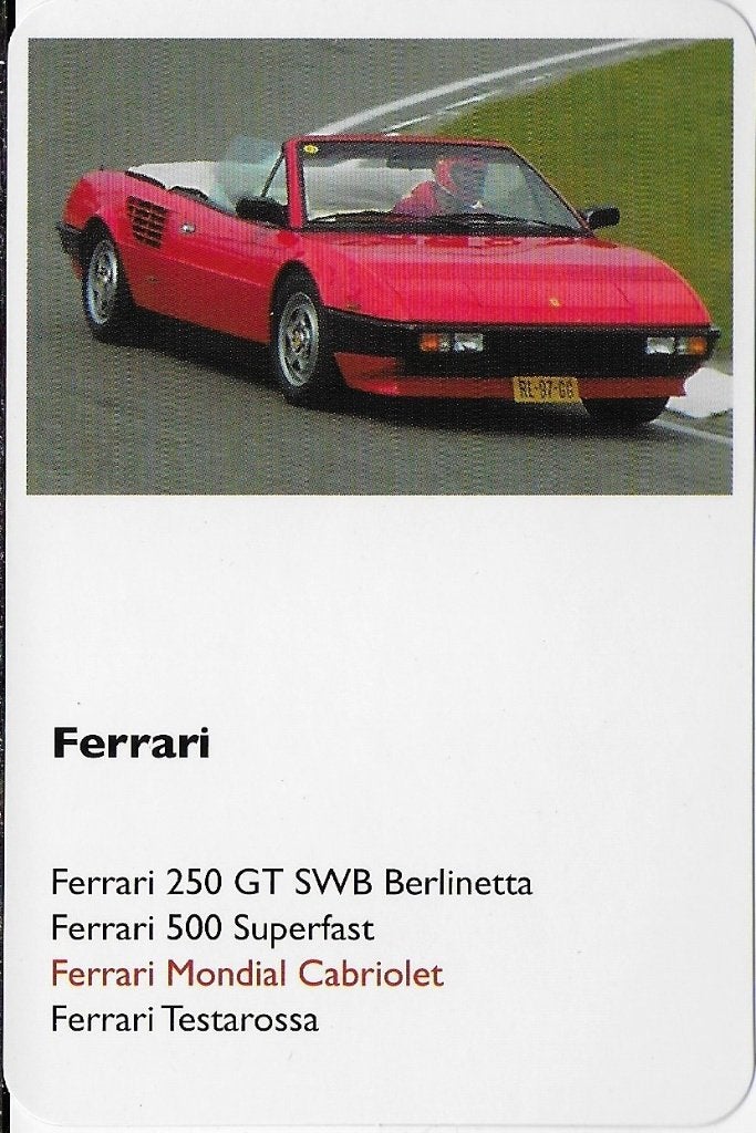 Kw19 autokaartje ferrari mondial cabriolet, Ophalen of Verzenden, Zo goed als nieuw, Auto's