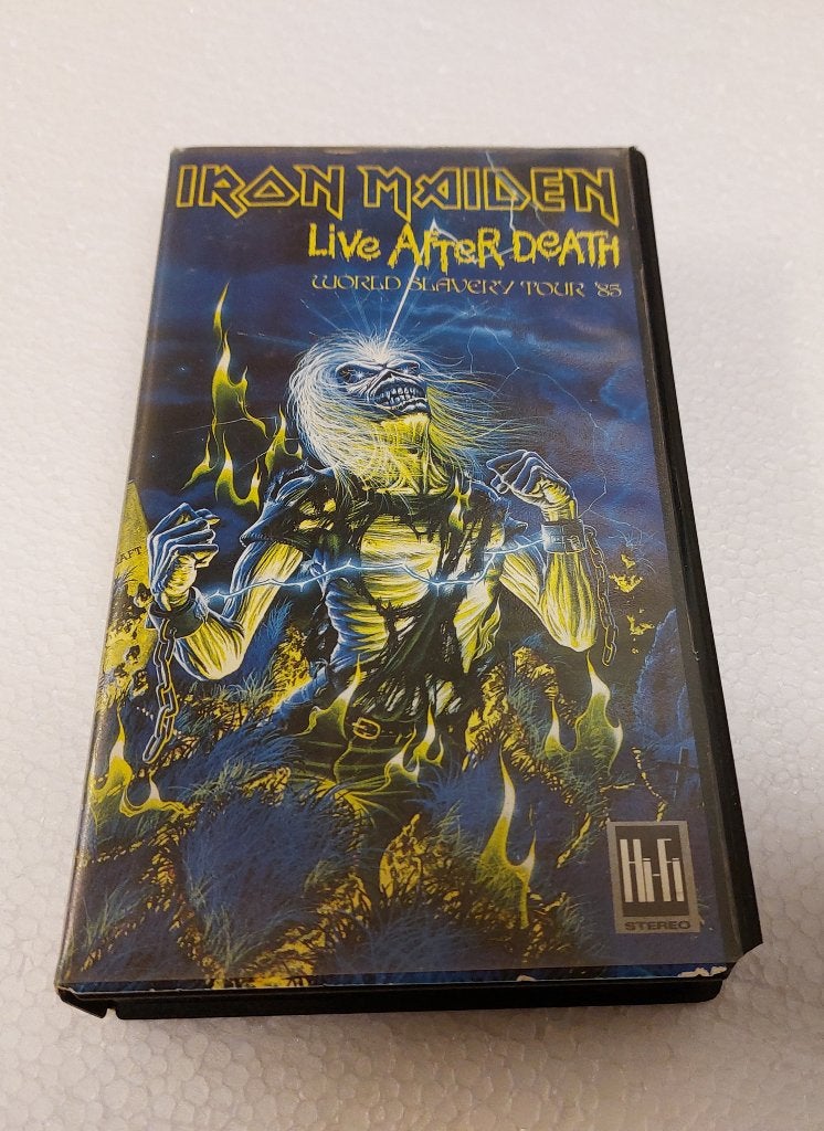 Iron Maiden VIDEO Live After Death 1985 EMI Nederland, Gebruikt, Gebruiksvoorwerp, Iron Maiden, Verzenden