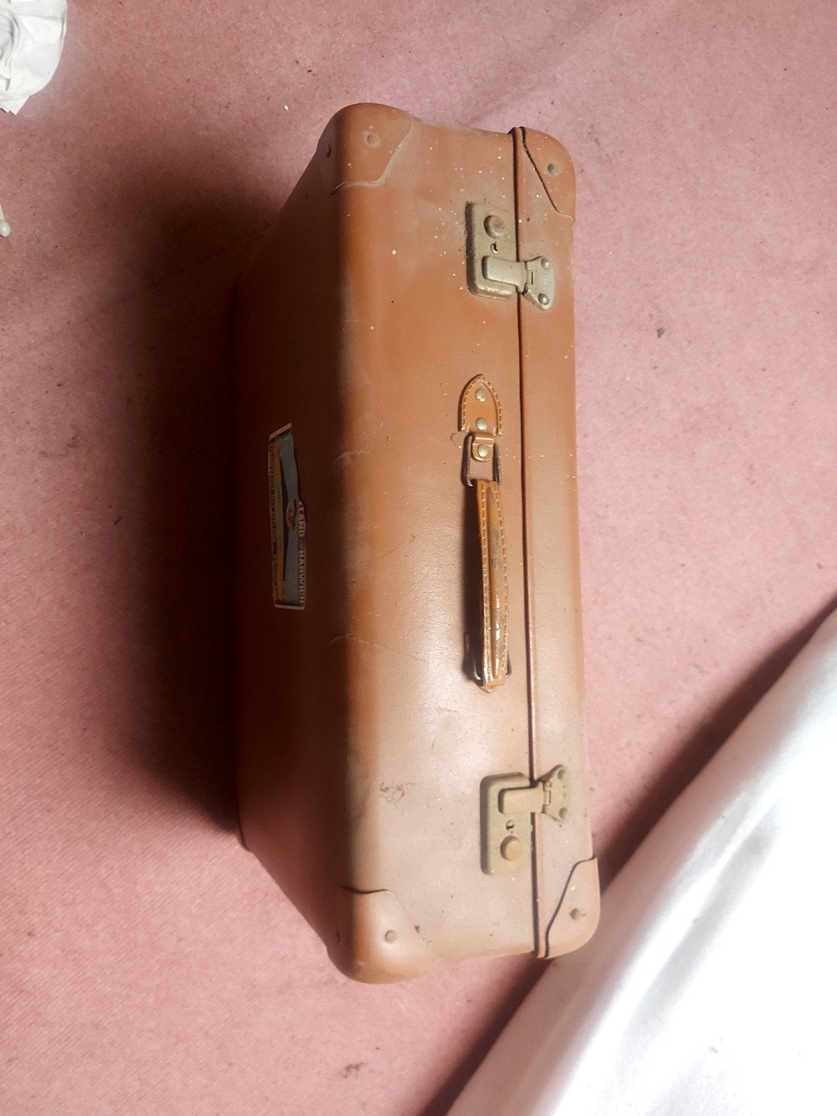 vintage koffer, Sieraden, Tassen en Uiterlijk, Ophalen of Verzenden, Gebruikt, Leer
