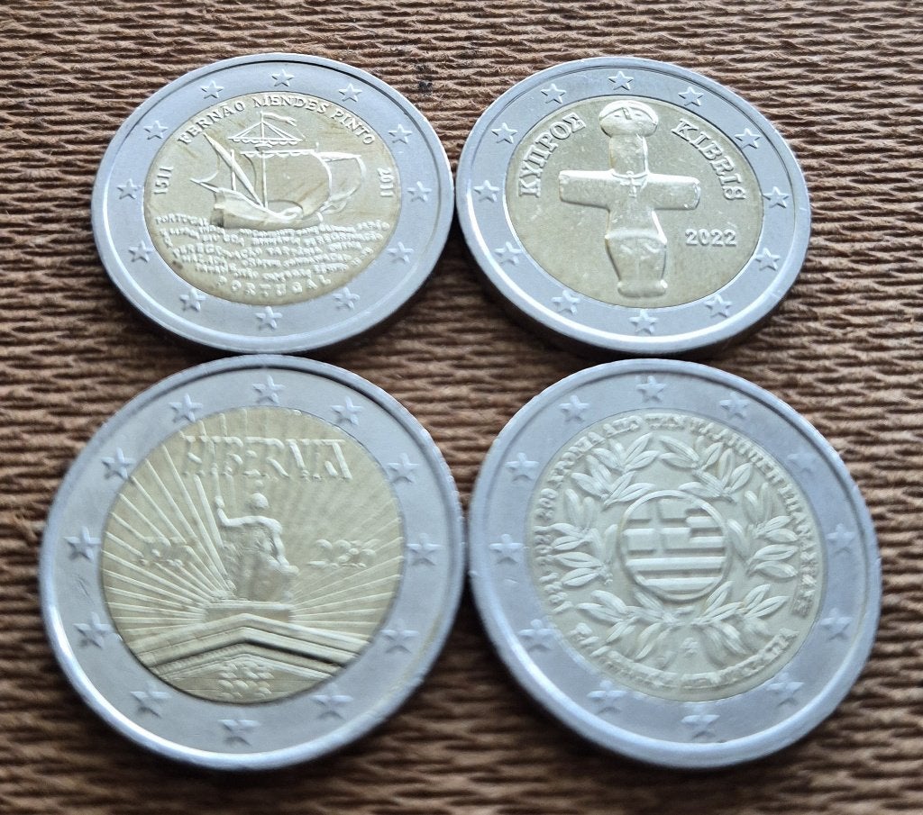 Diverse 2 Euromunten – zie omschrijving en foto’s, Ophalen of Verzenden, Koningin Beatrix, Euro's, Losse munt