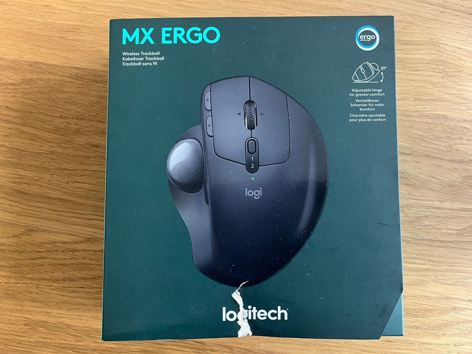 Logitech MX Ergo - zo goed als nieuw, Computers en Software, Ophalen, Muis, Ergonomisch, Zo goed als nieuw