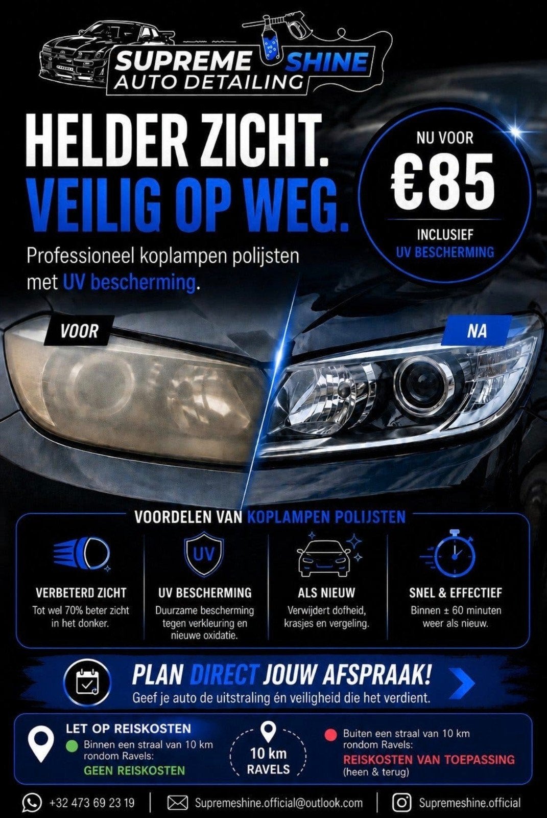 koplampen polijsten, heldere zicht!, Ophalen, Nieuw
