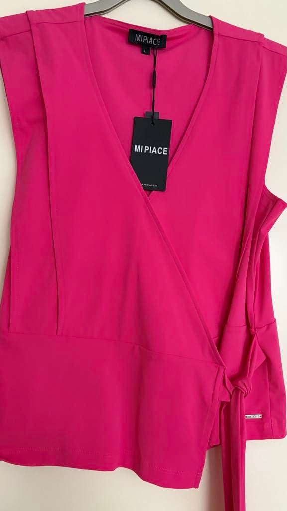 Mi Piace Travelstof Top - Nieuw met kaartje, Kleding | Dames, Tops, Maat 42/44 (L), Nieuw, Ophalen of Verzenden, Roze