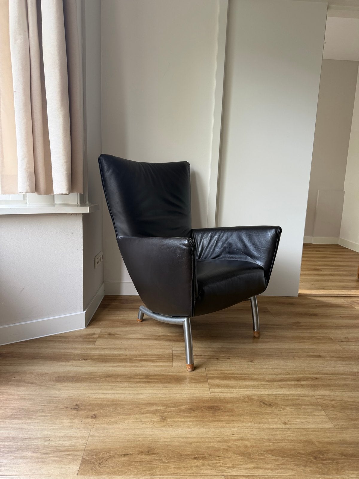 Gerard van den Berg Label Foxxy fauteuil bruin leer, Ophalen, Bruin, Leer, Zo goed als nieuw
