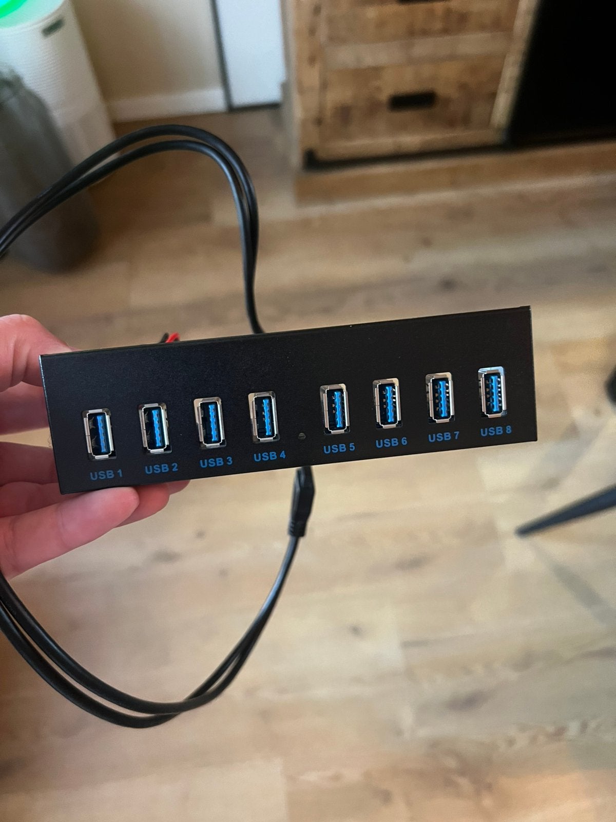 USB 3.0 Hub met 8 poorten - Zwart, Computers en Software, Overige Computers en Software, Gebruikt, Ophalen of Verzenden