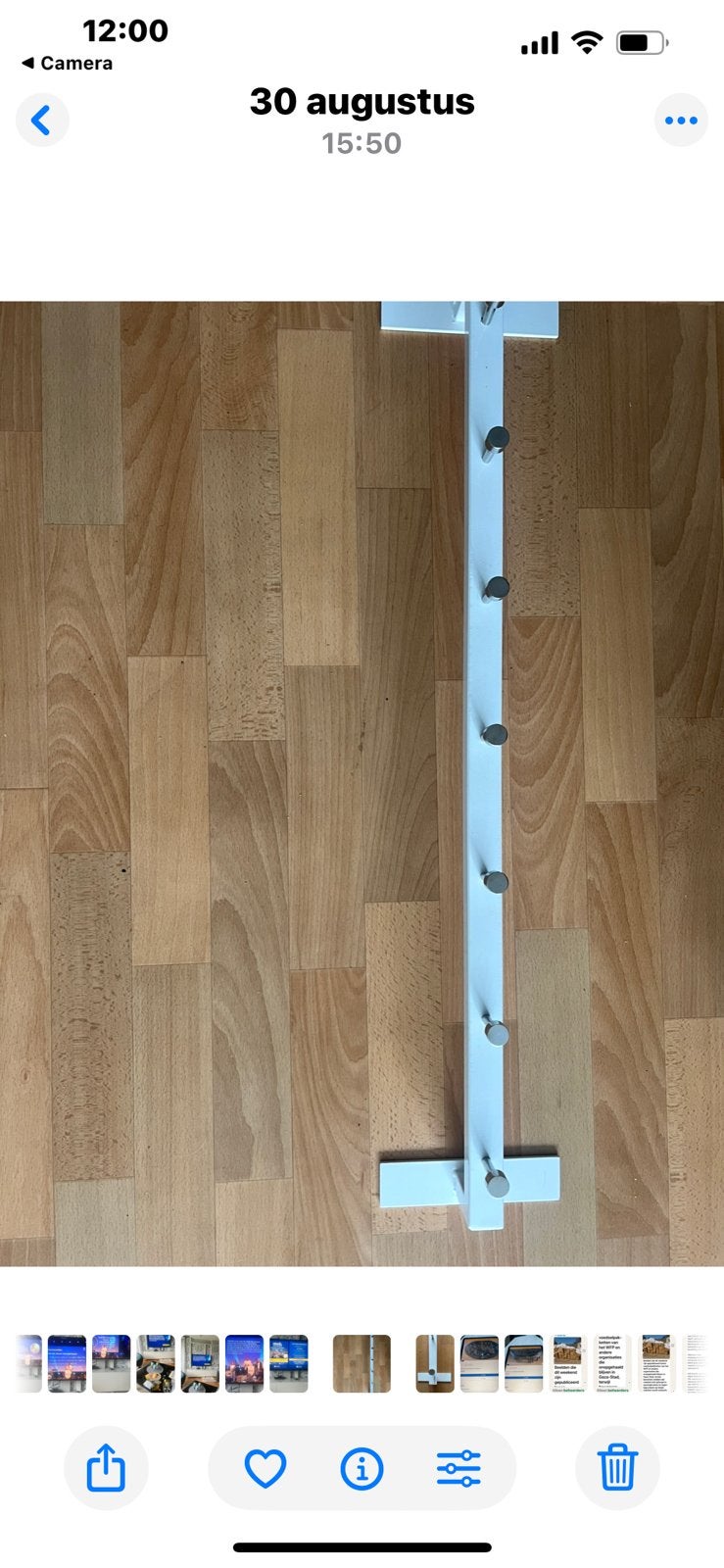 Bony design kapstok wit metaal, Zo goed als nieuw, Minder dan 100 cm, Metaal, Ophalen