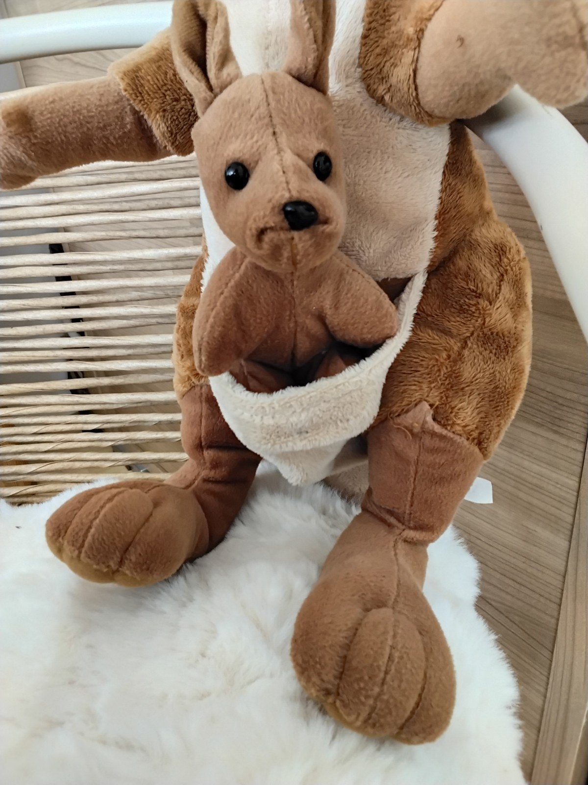 Knuffel kangeroe+ baby, Overige karakters, Ophalen of Verzenden, Nieuw, Overige typen