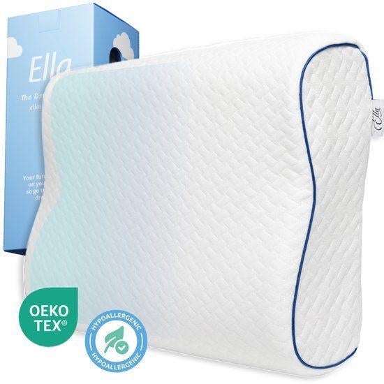 VAN 39.- VOOR 15.- EURO - ELLA WAVE  RUGSLAPERS HOOFDKUSSEN, Eenpersoons, ., Wit, Nieuw