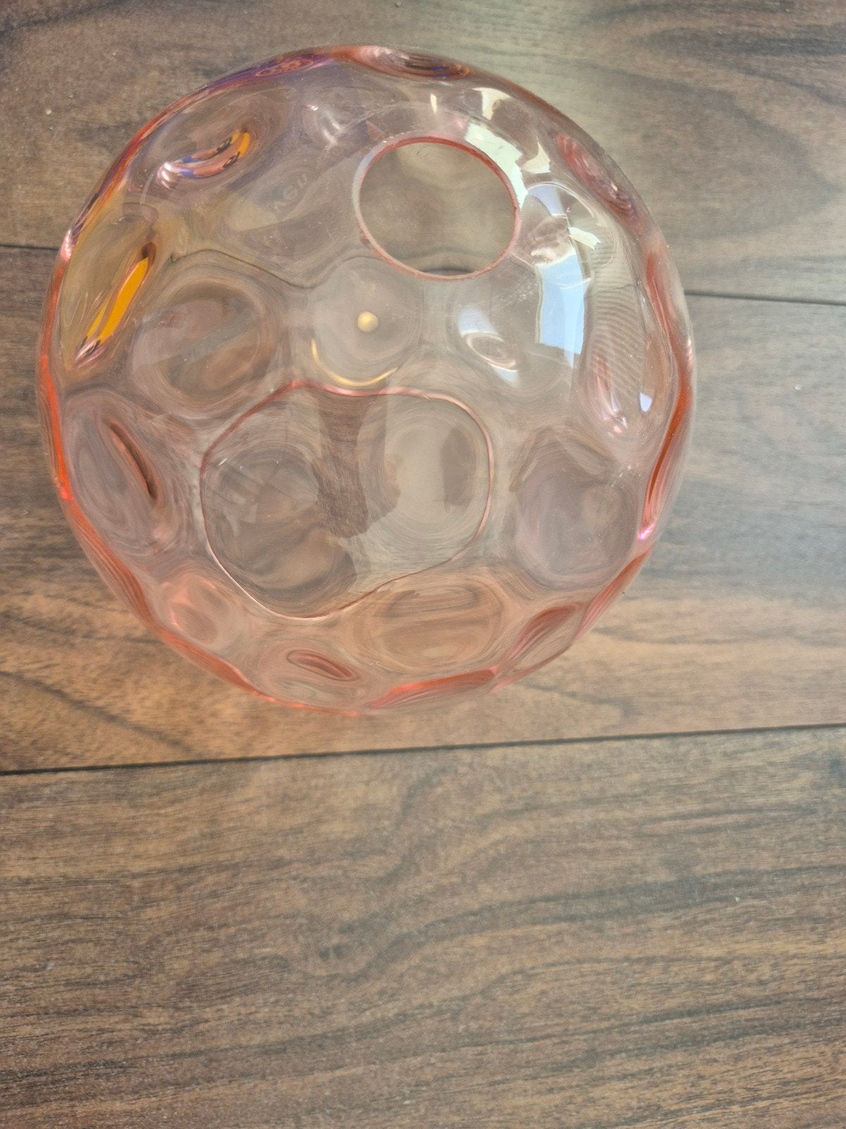 Ilaria glazen bol voor hanglamp - roze/oranje, Huis en Inrichting, Ophalen, Gebruikt, Glas