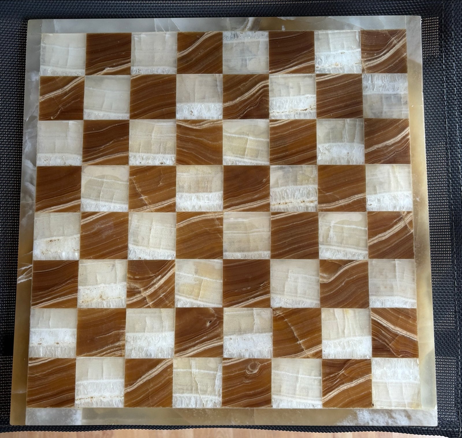 Onyx Marmeren Schaakbord (zonder stenen), Een of twee spelers, Ophalen, Gebruikt