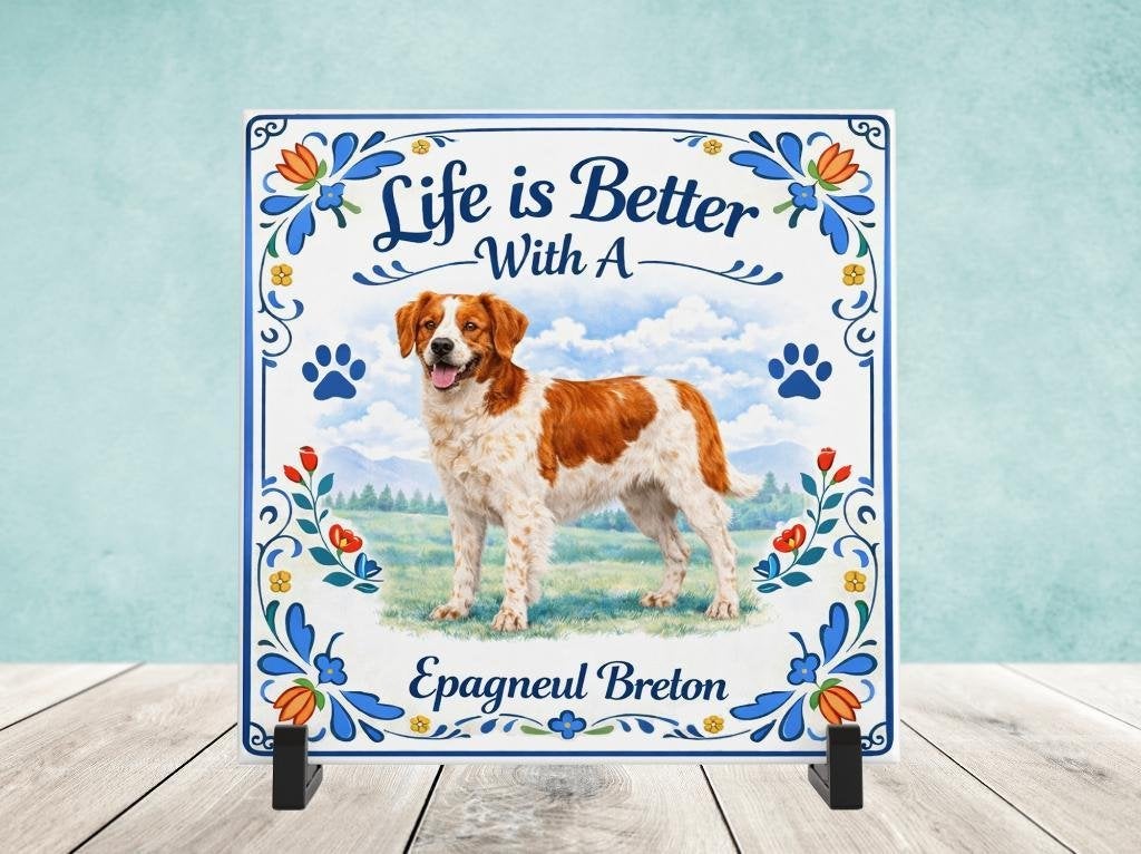 Life is Better With a Epagneul Breton -Tegel, Verzenden, Nieuw
