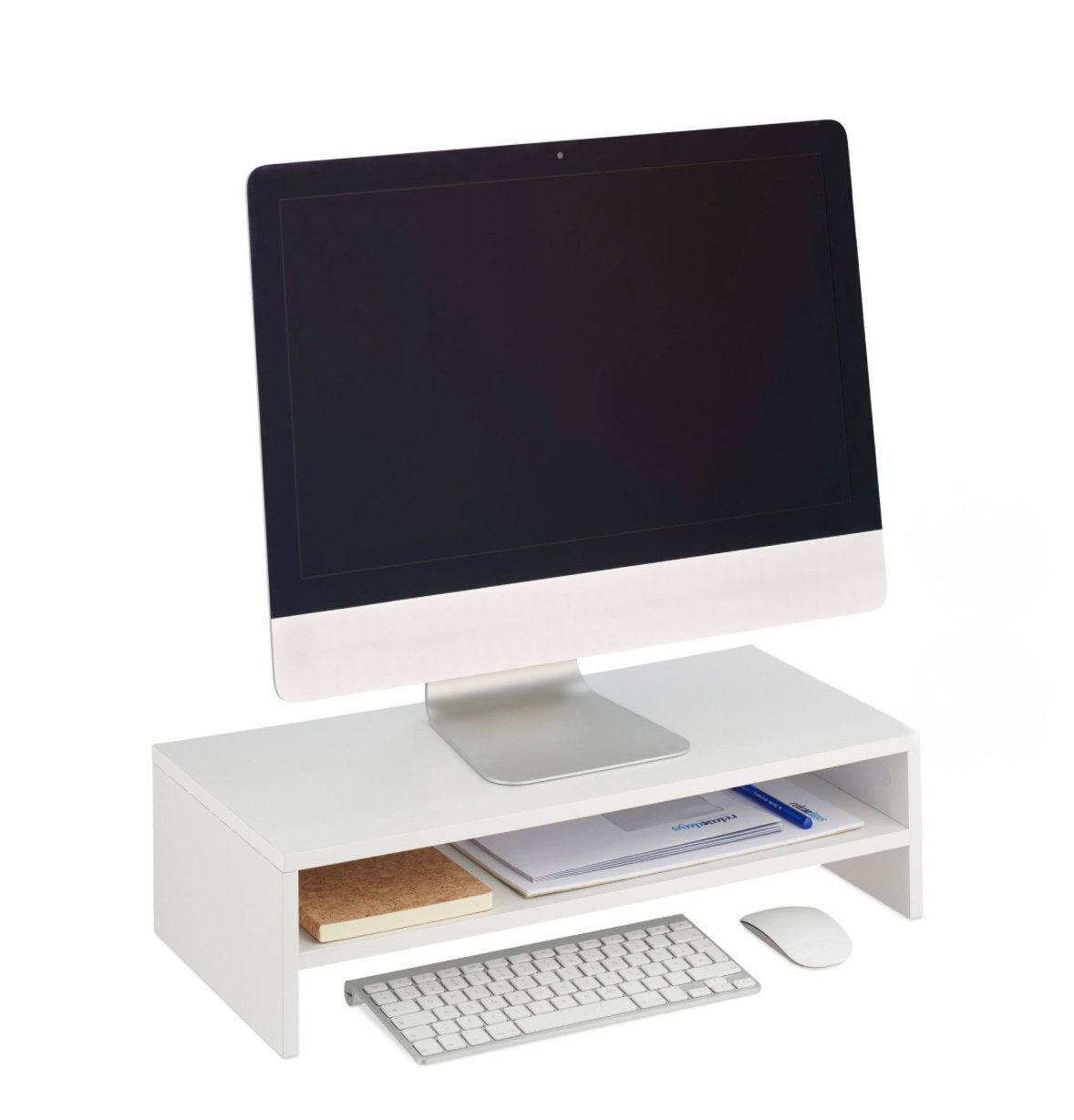 Monitorstandaard met extra plank, Ophalen of Verzenden, Nieuw, 70 tot 120 cm