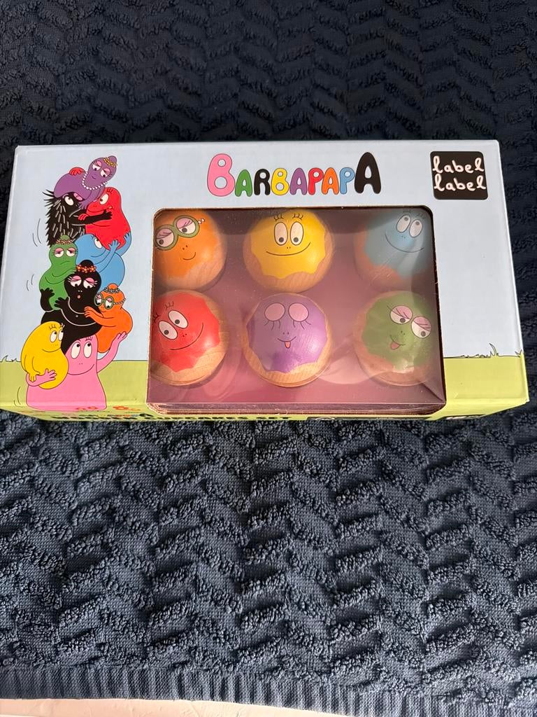 Barbapapa houten speelgoed set, Ophalen of Verzenden, Zo goed als nieuw, Overige typen