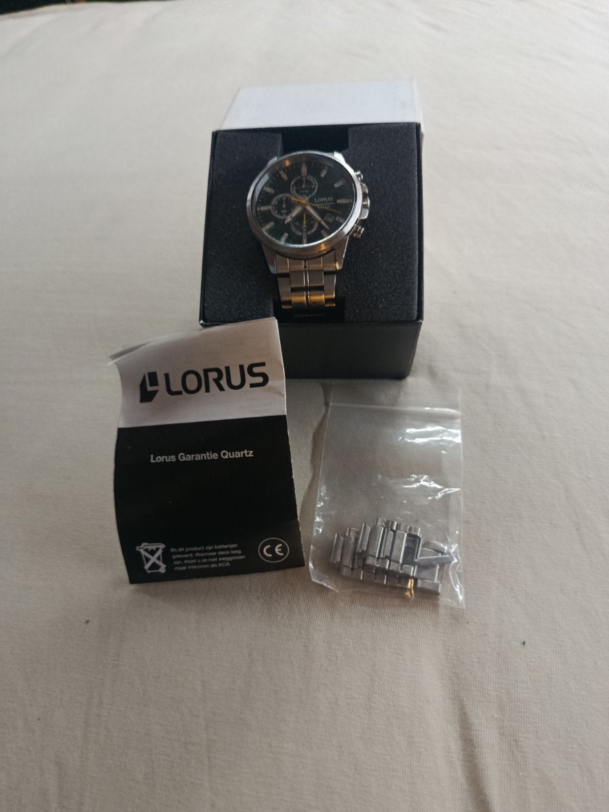 Lorus Sports RM381HX9 groen, Overige merken, Staal, Staal, Polshorloge
