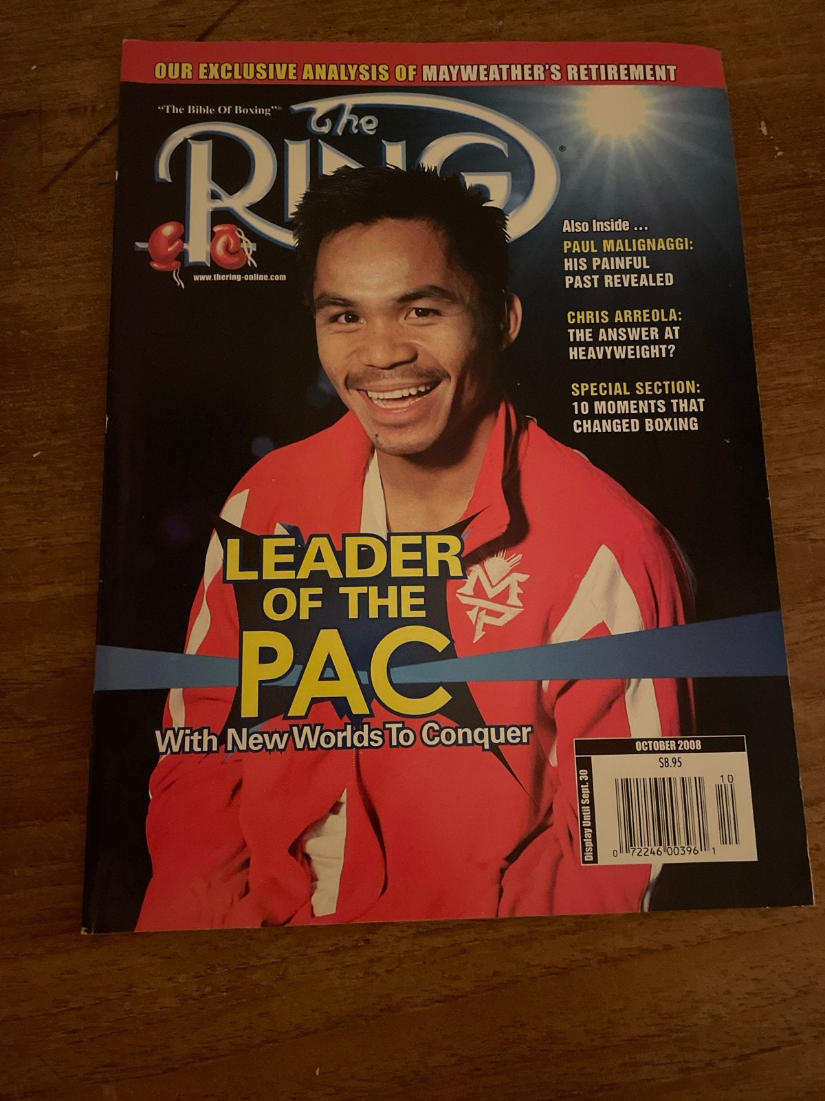 The Ring Magazine - Oktober 2008 - Manny Pacquiao, Ophalen of Verzenden, Zo goed als nieuw, Sport en Vrije tijd