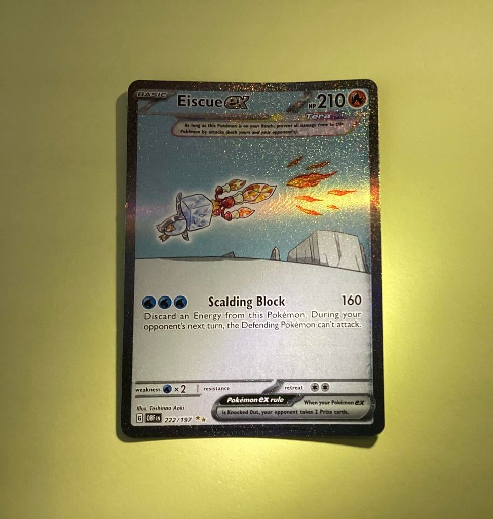Eiscue EX special illustration rare set obsidian flames vuur, Ophalen of Verzenden, Zo goed als nieuw, Losse kaart