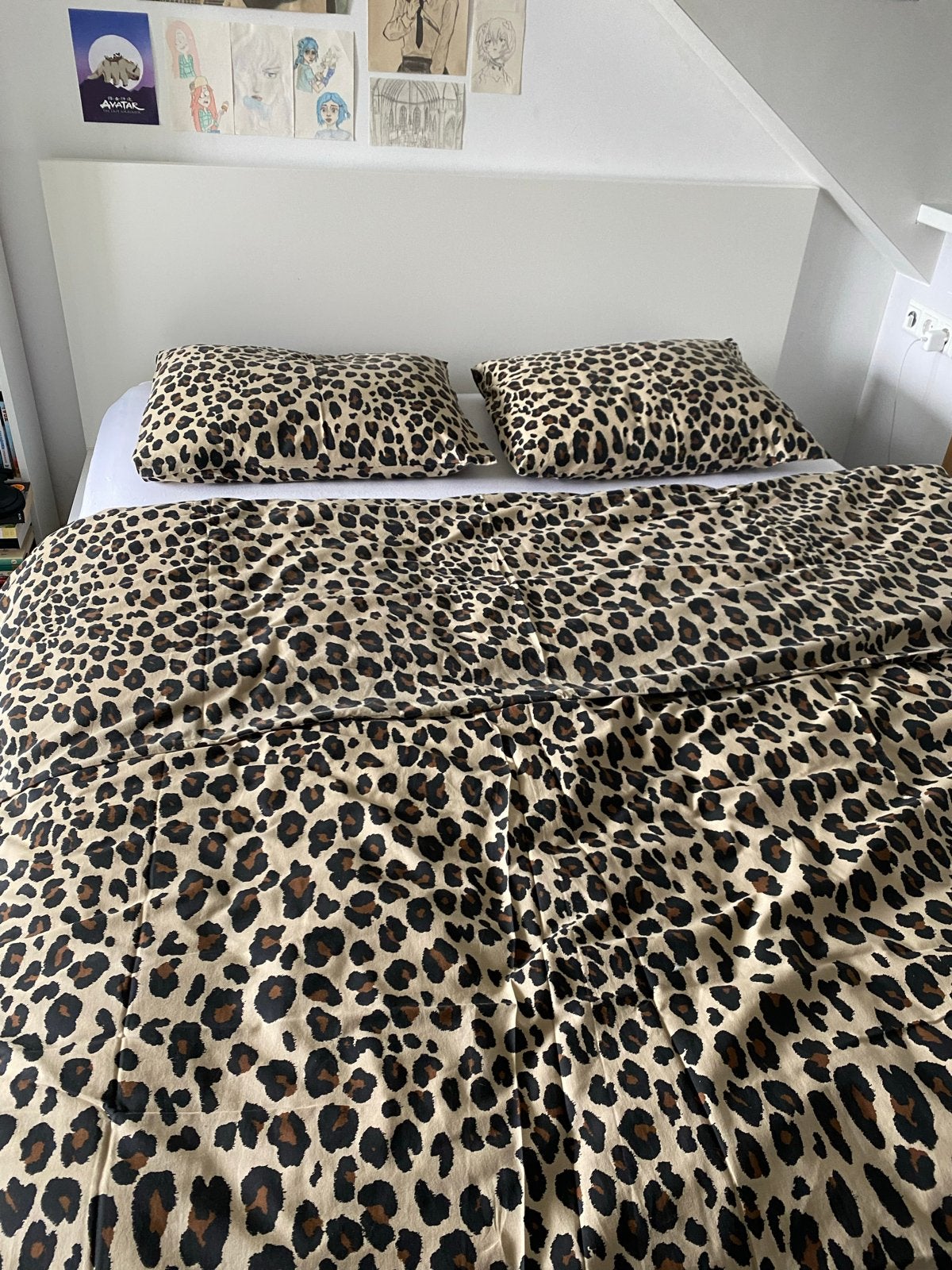 Panter print dekbedovertrek tweepersoons, Ophalen, Meerkleurig, Dekbedovertrek, Katoen