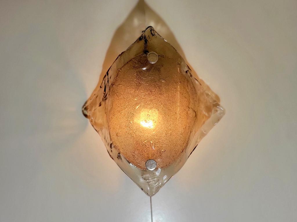 Wandlamp van Kalmar Franken in murano glas, Huis en Inrichting, Lampen | Wandlampen, Ophalen of Verzenden, Zo goed als nieuw, Glas