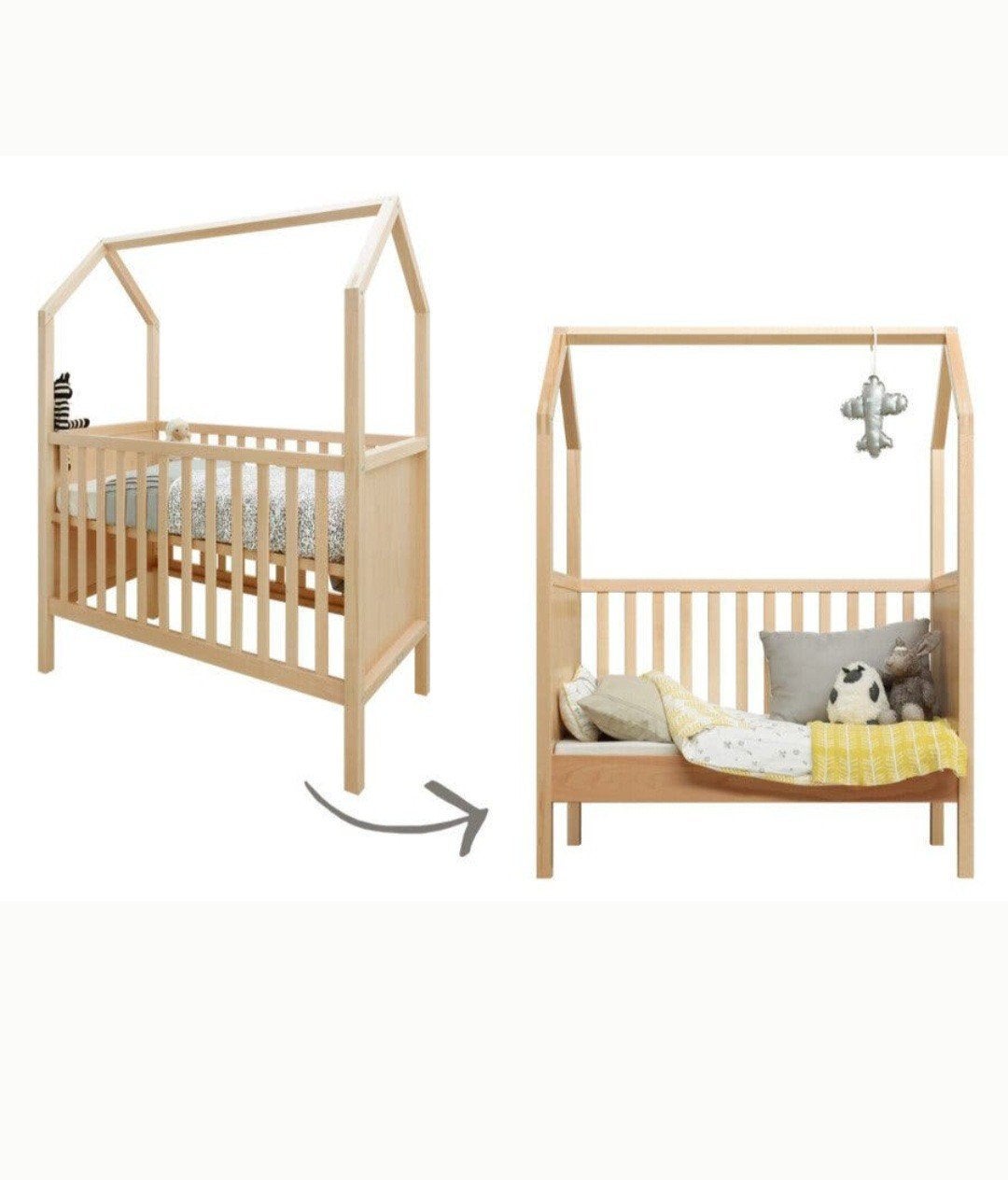 Bopita ledikant 120x60, Ophalen, Gebruikt, Minder dan 140 cm, Matras