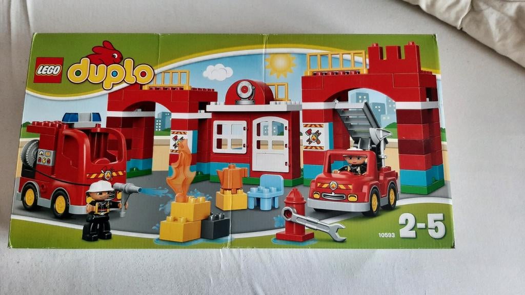 Duplo 10593 brandweerkazerne.
Duplo 5603 brandweerauto., Ophalen, Duplo