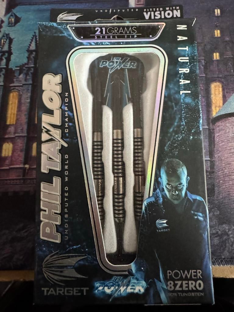 Nieuwe Target Power Phil Taylor 8ZERO Darts - 21 gram, Sport en Fitness, Darts, Target, ., Nieuw, Ophalen of Verzenden