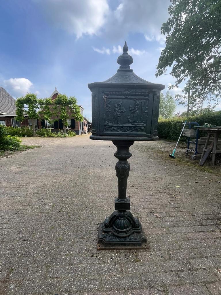 gietijzeren brievenbus, Tuin en Terras, Brievenbussen, Ophalen, Gebruikt, Overige materialen, Staande brievenbus
