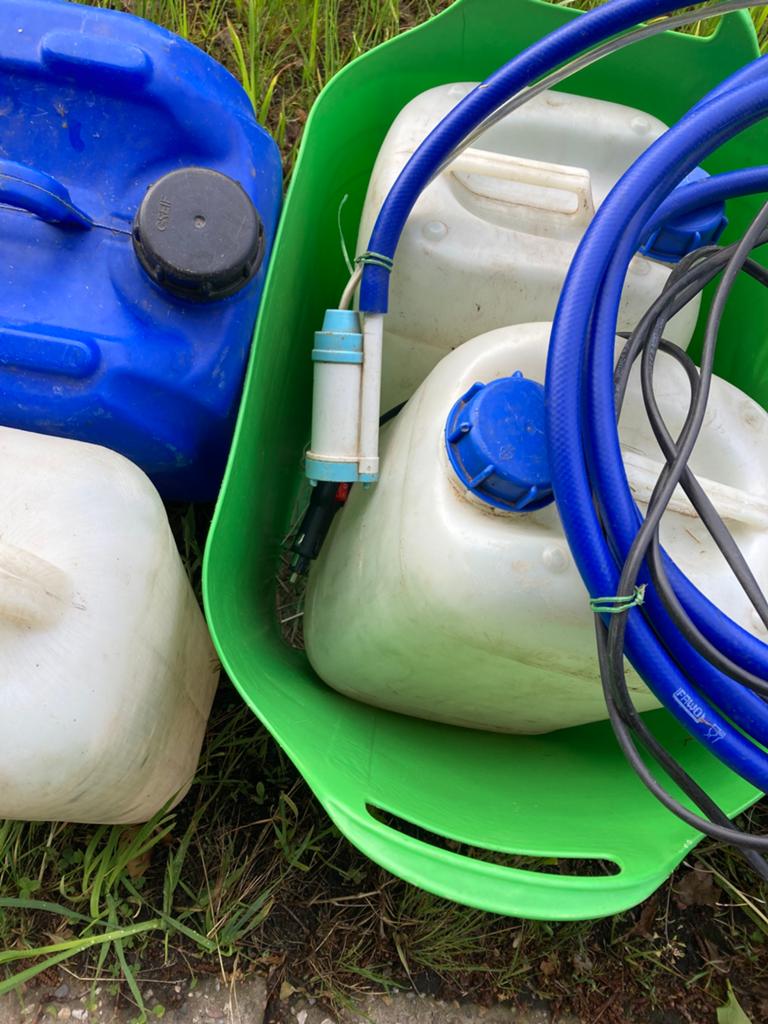 Jerrycan’s met dompelpomp, Ophalen, Gebruikt