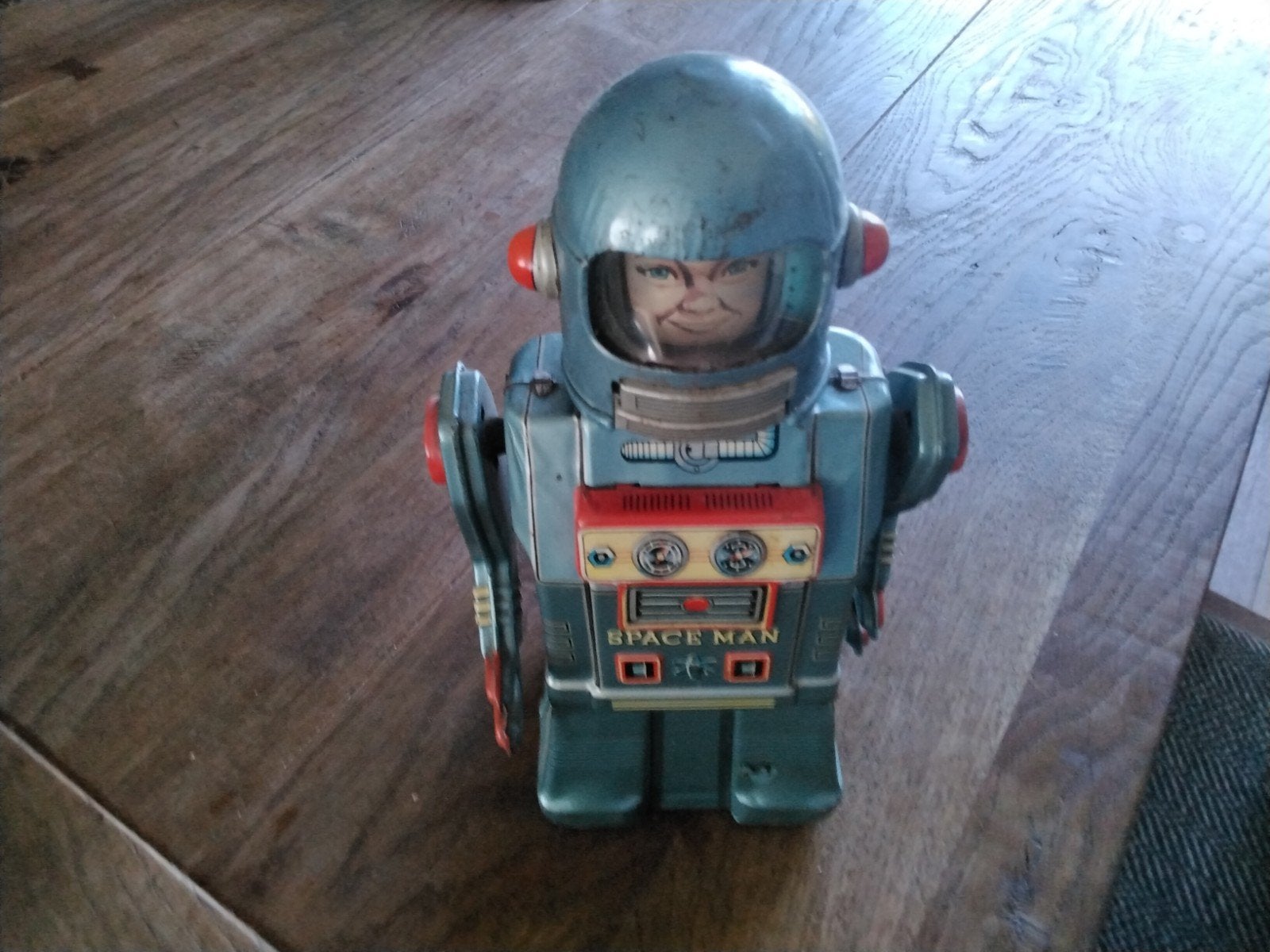 Vintage Space Man Robot Lippen en armen bewegen jaren 50 /60, Ophalen of Verzenden