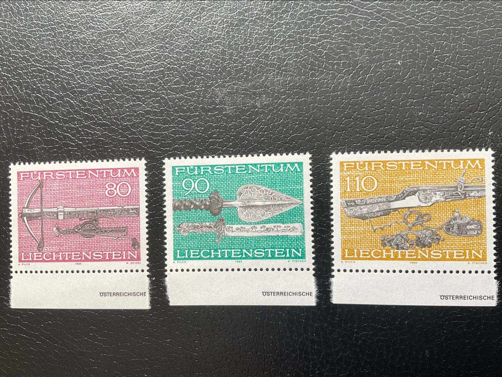Liechtenstein 1980: Historische Jachtwapens (Postfris Set), Verzenden, Overige landen, Postfris