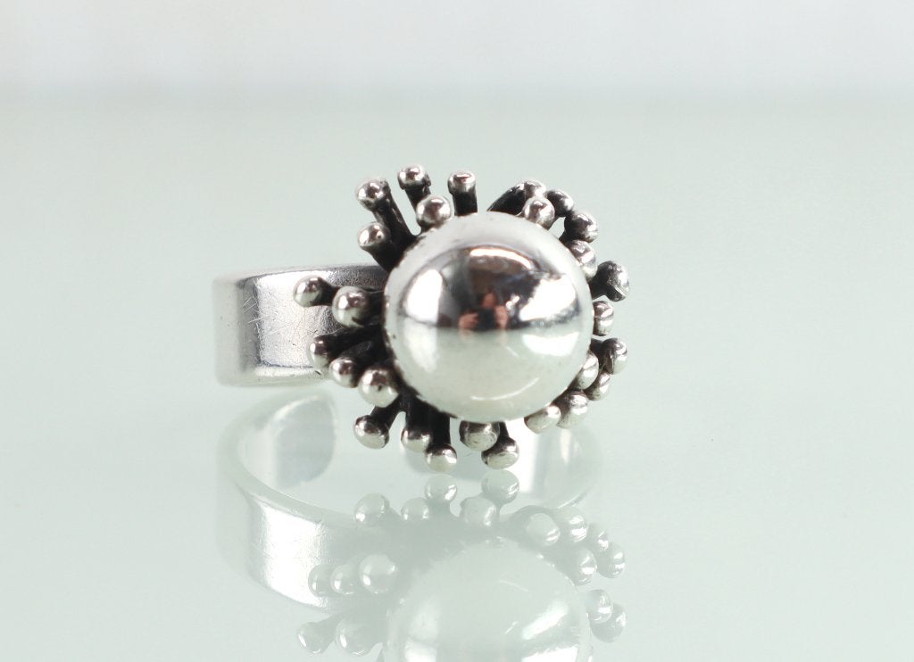 Vintage zilveren ring Franz Scheurle, Ophalen of Verzenden, Zilver, Ring