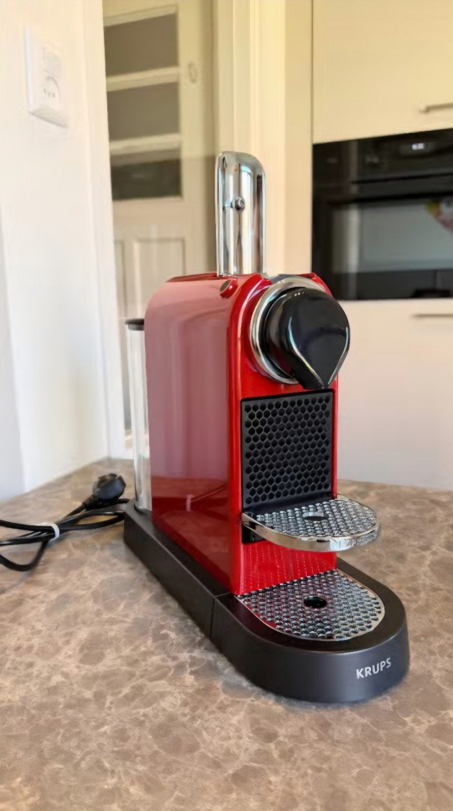 Krups Nespresso CitiZ Koffiemachine – Kersenrood (NETJES!), Witgoed en Apparatuur, Espresso apparaat, Ophalen of Verzenden, Zo goed als nieuw