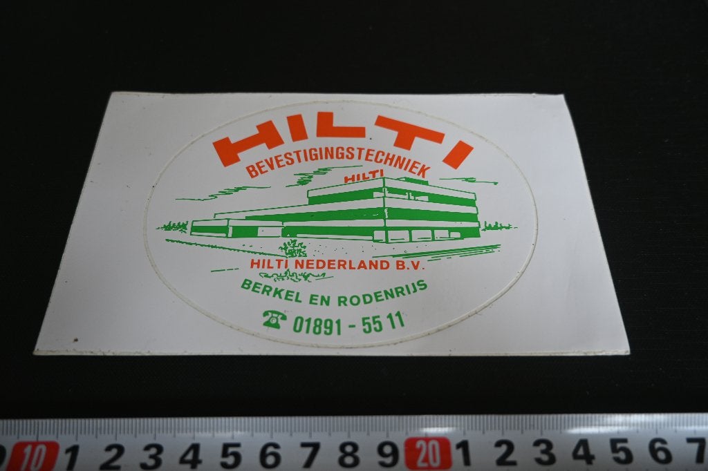 sticker Berkel en Rodenrijs HILTI bevestigingstechniek, Verzamelen, Ophalen of Verzenden, Zo goed als nieuw