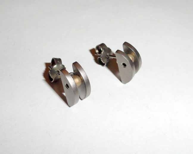 Oorbellen Oorknopjes Oorstekers titanium titaan, Sieraden, Tassen en Uiterlijk, Oorbellen, Overige materialen, Verzenden, Nieuw