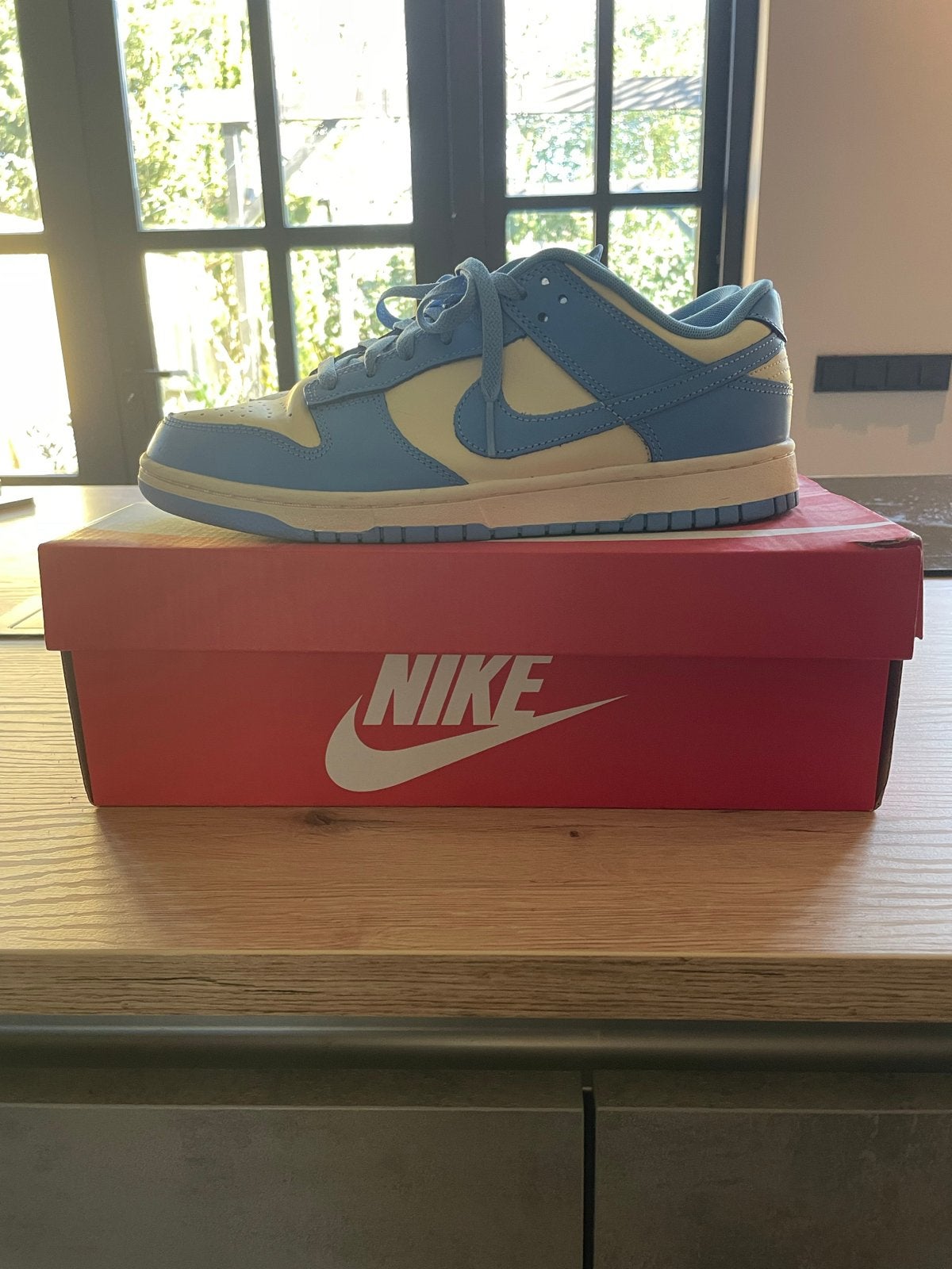 Nike Dunk Low Retro UNC sneakers - Maat 44, Kleding | Heren, Schoenen, Verzenden, Zo goed als nieuw, Blauw, Sneakers of Gympen