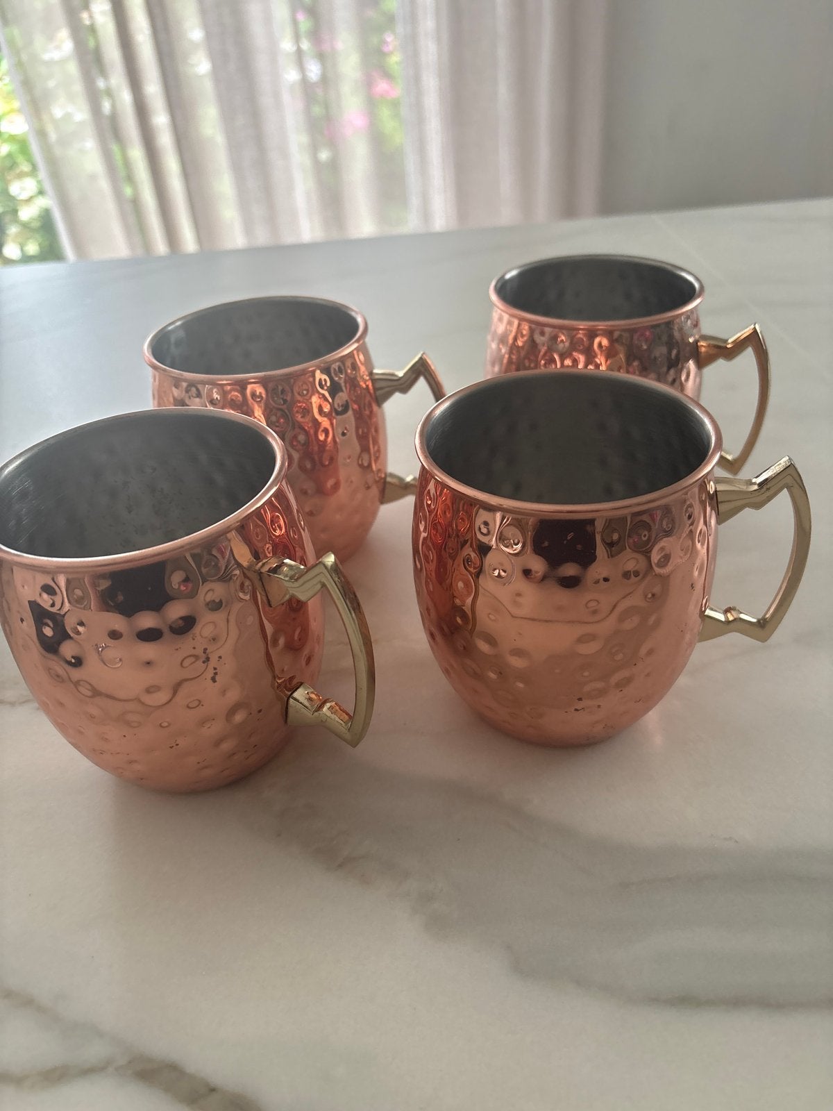 4 Koperen Moscow Mule Bekers, Goud, Ophalen of Verzenden, Metaal, Overige typen