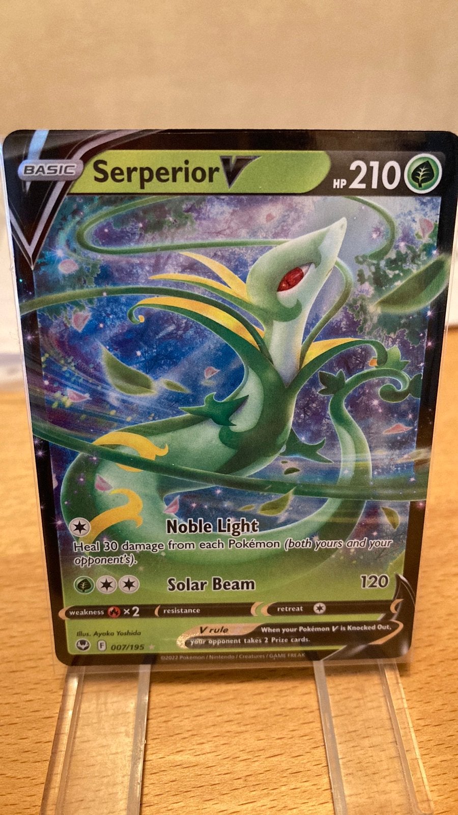 Pokemon Serperior V 7/195 SilverTempest 3,00 euro, Ophalen of Verzenden, Zo goed als nieuw