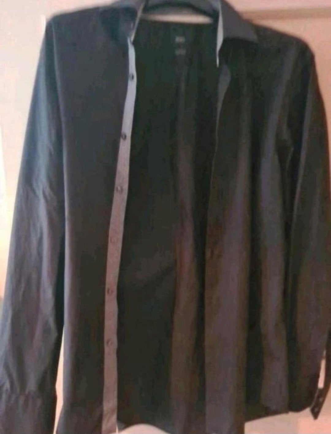 Hugo Boss blouse donkerblauw maat 42, Blauw, Ophalen of Verzenden, Zo goed als nieuw, Halswijdte 41/42 (L)