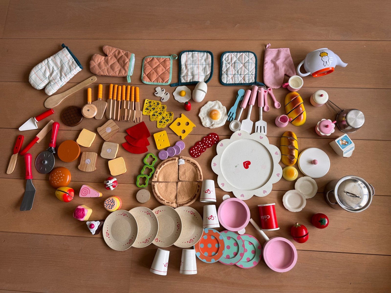 Uitgebreide Houten Keukenspeelgoed Set voor Kinderen, Ophalen of Verzenden, Zo goed als nieuw, Hout, Speelkeuken-accessoire