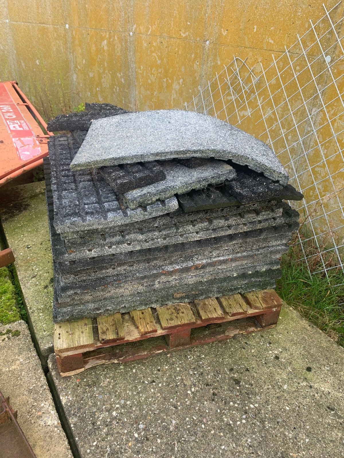 ‼️rubberen tegels ‼️, Ophalen, Gebruikt, Rubber, 5 tot 10 m²