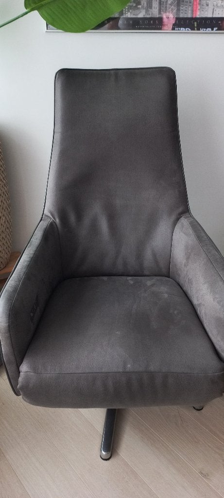 Prominent elektrische relaxfauteuils antraciet maat L, Huis en Inrichting, Fauteuils, Ophalen, Gebruikt, 75 tot 100 cm, Stof
