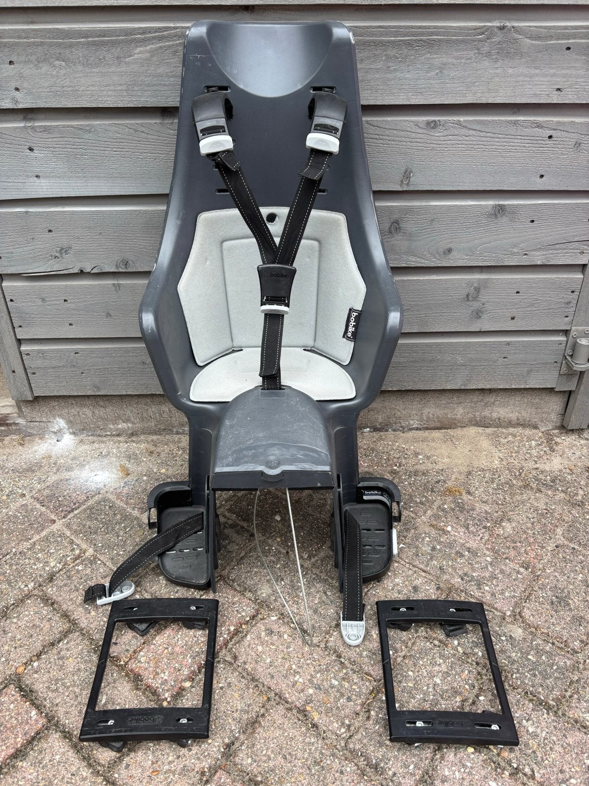 Bobike Achterzitje voor fiets - Grijs, Achterzitje, Ophalen, 15 t/m 25 kg, Gebruikt